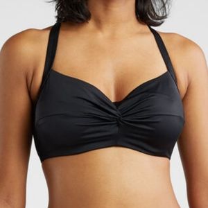 Title Nine Pele Bikini top solid black size 32C